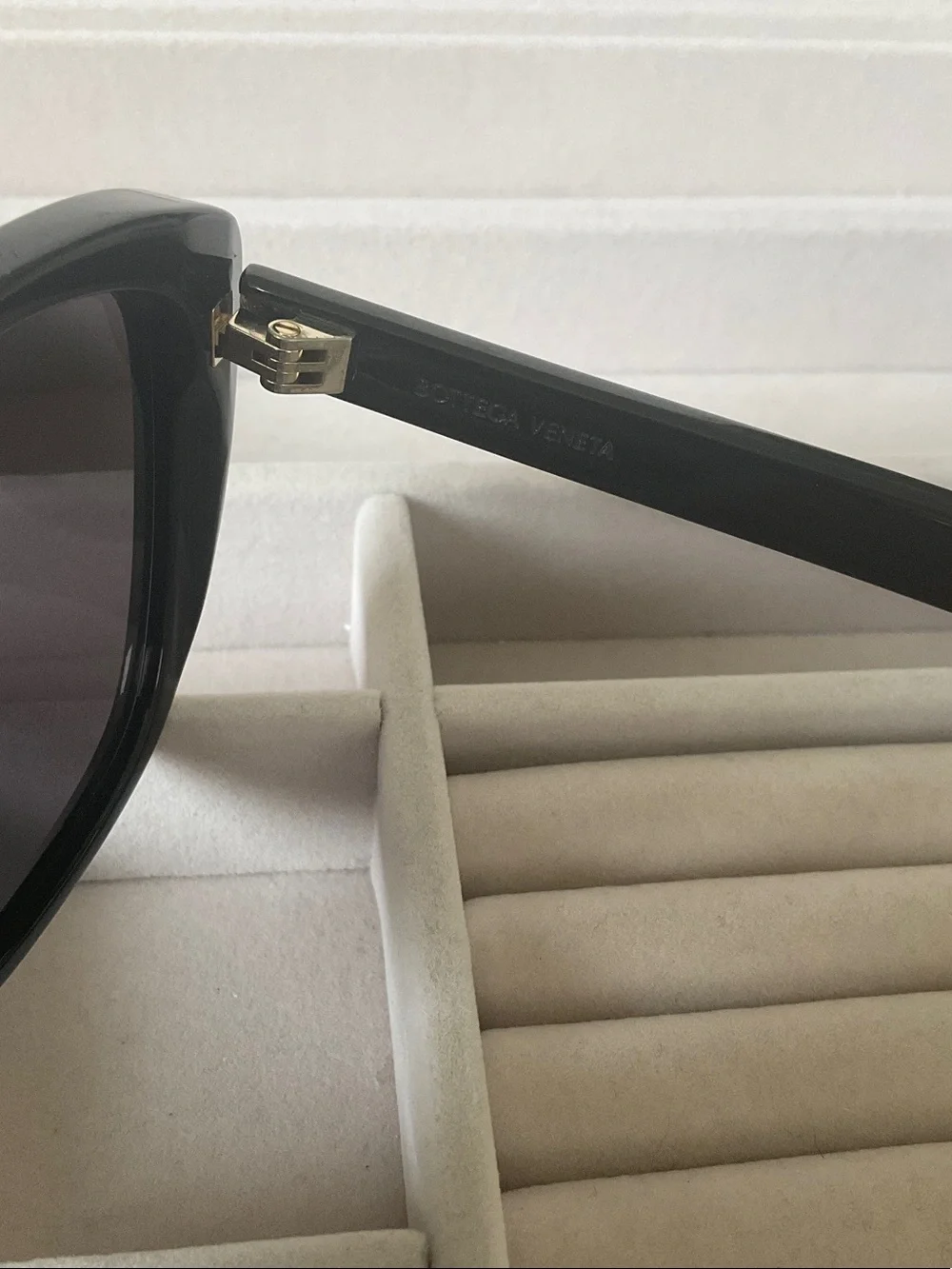 Bottega Veneta Black Oversized Cat-Eye Sunglasses